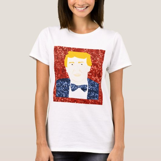 sequin donald trump t-shirt (Voorkant)