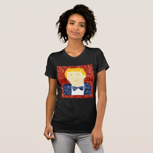 sequin donald trump t-shirt (Voorkant volledig)