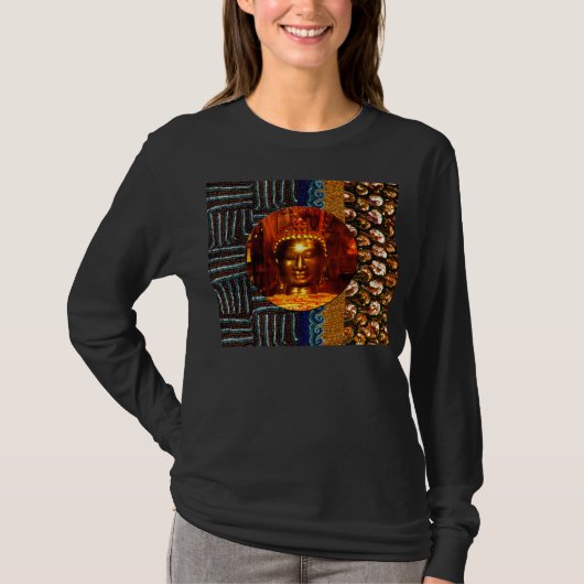 Sequin Dreams Buddha Long hove T-shirt (Voorkant)