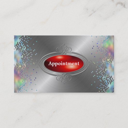 Sequin Elegant Appointment Sjabloon Afsprakenkaartje (Voorkant)