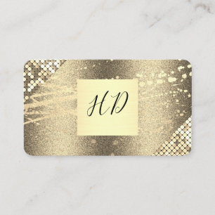 Sequin en Glitter Executive Gold Spatter Visitekaartje