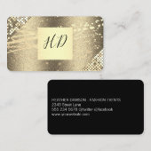 Sequin en Glitter Executive Gold Spatter Visitekaartje (Voorkant / Achterkant)