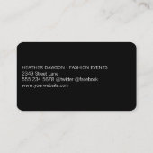 Sequin en Glitter Executive Gold Spatter Visitekaartje (Achterkant)