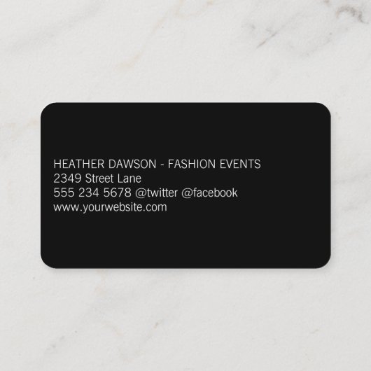 Sequin en Glitter Executive Gold Spatter Visitekaartje (Achterkant)