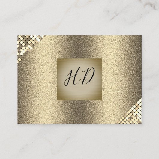 Sequin en Glitter / Executive Gold (uitvoerend) Visitekaartje (Voorkant)