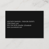 Sequin en Glitter / Executive Gold (uitvoerend) Visitekaartje (Achterkant)