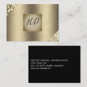 Sequin en Glitter / Executive Gold (uitvoerend) Visitekaartje (Voorkant / Achterkant)