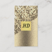 Sequin en Glitter/Gold Lux/Monogram Visitekaartje (Voorkant)