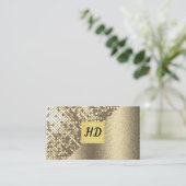 Sequin en Glitter/Gold Lux Visitekaartje (Staand voorkant)