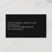 Sequin en Glitter/Gold Lux Visitekaartje (Achterkant)