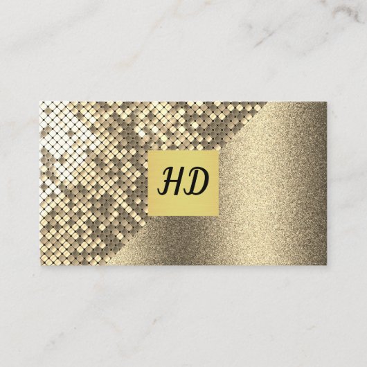 Sequin en Glitter/Gold Lux Visitekaartje (Voorkant)