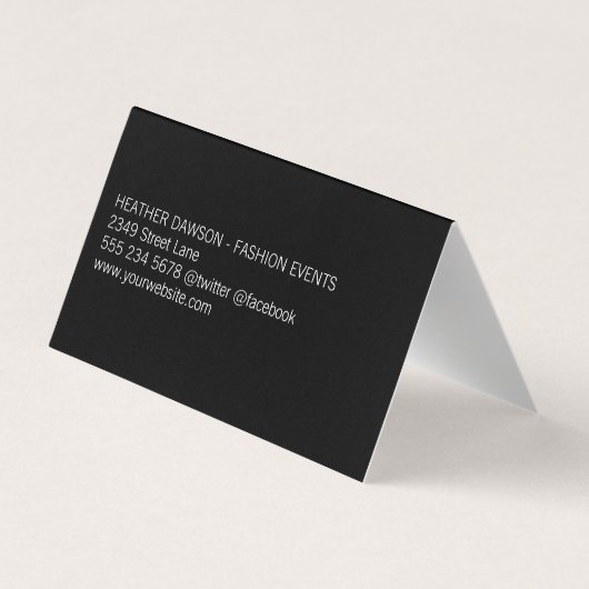 Sequin en Glitter/Gold Lux Visitekaartje (Achterkant)