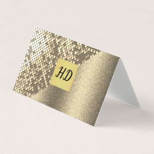 Sequin en Glitter/Gold Lux Visitekaartje