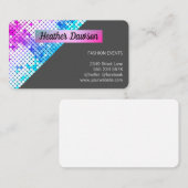 Sequin en Glitter / Kleurrijk / Grijs Visitekaartje (Voorkant / Achterkant)