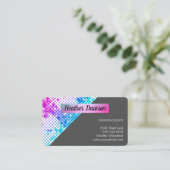 Sequin en Glitter / Kleurrijk / Grijs Visitekaartje (Staand voorkant)