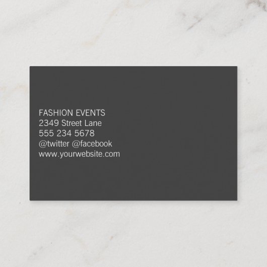 Sequin en Glitter Visitekaartje (Achterkant)