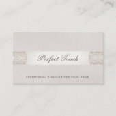 Sequin en Linnen Huisreiniger Schoonmaakservice Visitekaartje (Voorkant)