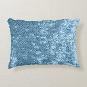 Sequin Fabric: Sky Blue Shimmer. Accent Kussen