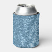 Sequin Fabric: Sky Blue Shimmer. Blikjeskoeler (Blikje Voorkant)