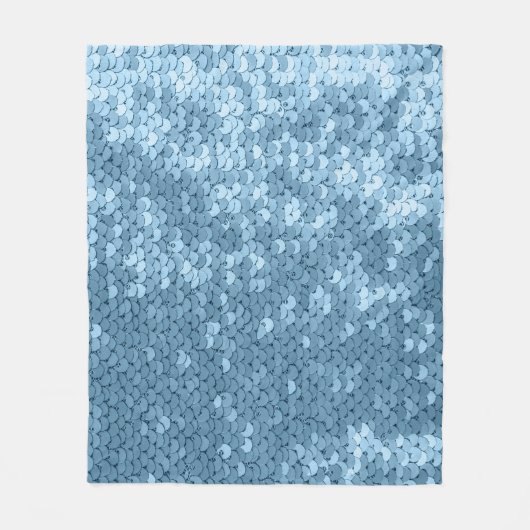 Sequin Fabric: Sky Blue Shimmer. Fleece Deken (Voorkant)