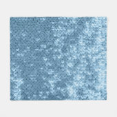 Sequin Fabric: Sky Blue Shimmer. Fleece Deken (Voorkant (Horizontaal))