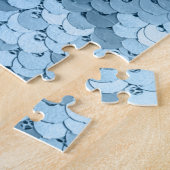 Sequin Fabric: Sky Blue Shimmer. Legpuzzel (Zijkant)
