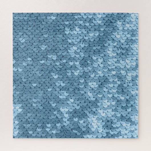 Sequin Fabric: Sky Blue Shimmer. Legpuzzel (Verticaal)