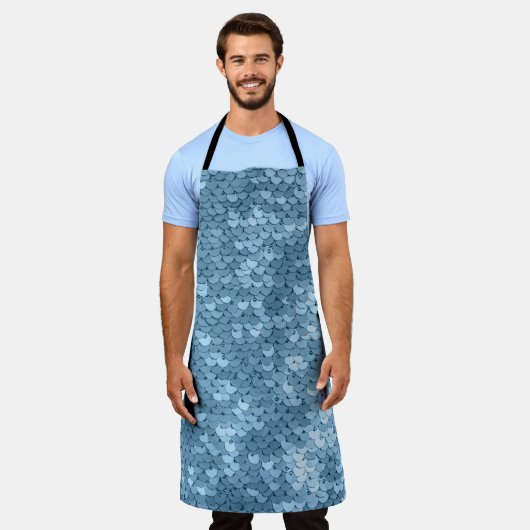 Sequin Fabric: Sky Blue Shimmer. Schort (Gedragen)