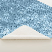 Sequin Fabric: Sky Blue Shimmer. Sherpa Deken (3/4)