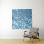 Sequin Fabric: Sky Blue Shimmer. Wandkleed (In Situ (horizontaal))