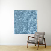 Sequin Fabric: Sky Blue Shimmer. Wandkleed (In situ)