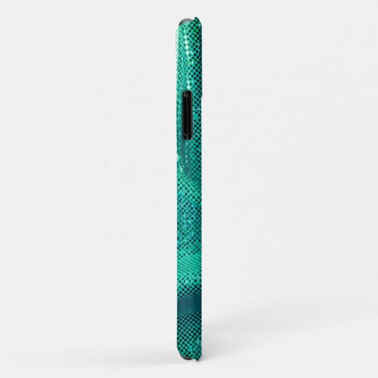 Sequin glinstert glitter blauwgroen groen Case-Mate iPhone case (Achterkant/rechts)