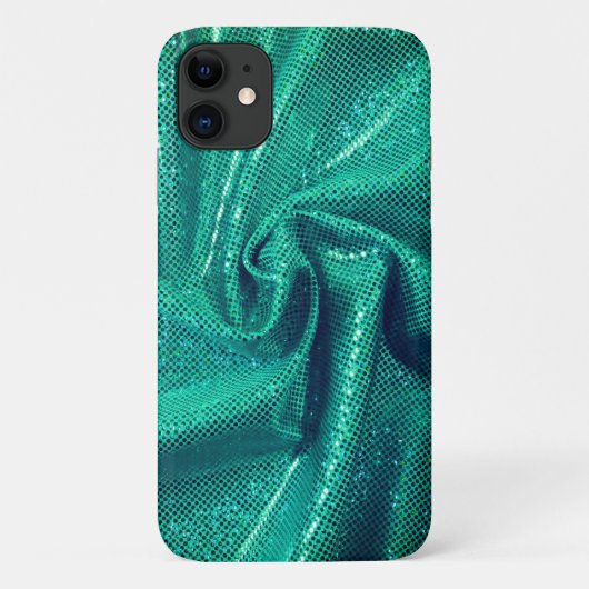 Sequin glinstert glitter blauwgroen groen Case-Mate iPhone case (Achterkant)