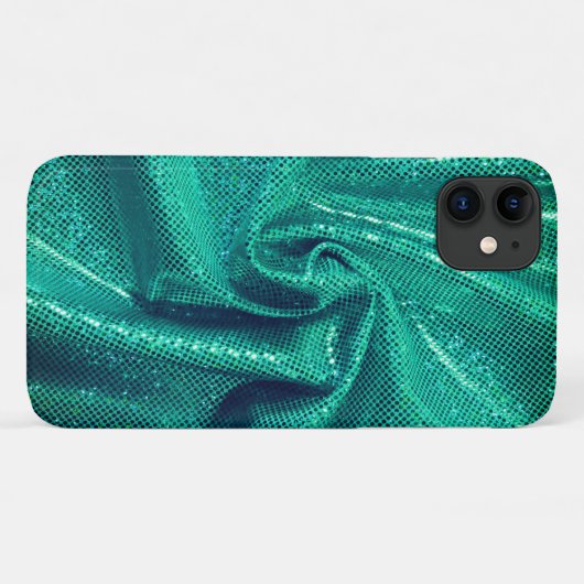 Sequin glinstert glitter blauwgroen groen Case-Mate iPhone case (Achterkant (horizontaal))