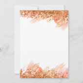 Sequin Glitter Basketball Girl birthday invit Kaart (Achterkant)