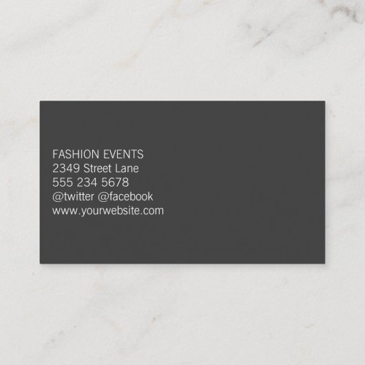 Sequin Glitter Goud Bloemen Patroon Visitekaartje (Achterkant)