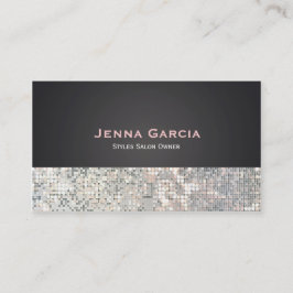 Sequin Glitzy Glam Black Charcoal Visitekaartje
