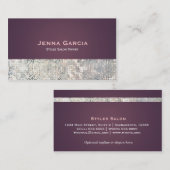 Sequin Glitzy Glam Paarse Visitekaartje (Voorkant / Achterkant)