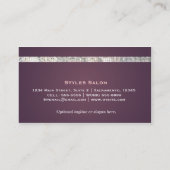 Sequin Glitzy Glam Paarse Visitekaartje (Achterkant)