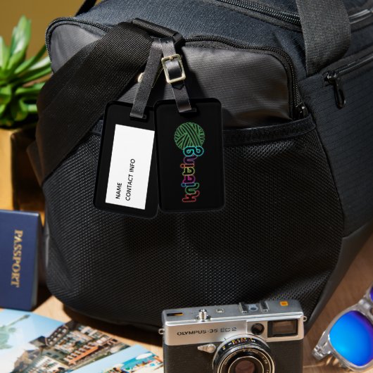 Sequin Glow Knitting Bagagelabel (Voorkant /achterkant)