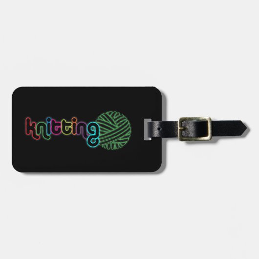 Sequin Glow Knitting Bagagelabel (Voorkant horizontaal)