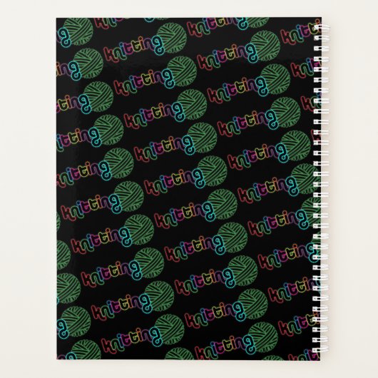 Sequin Glow Knitting Planner (Achterkant)