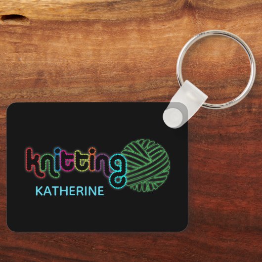 Sequin Glow Knitting Sleutelhanger (Voorkant)