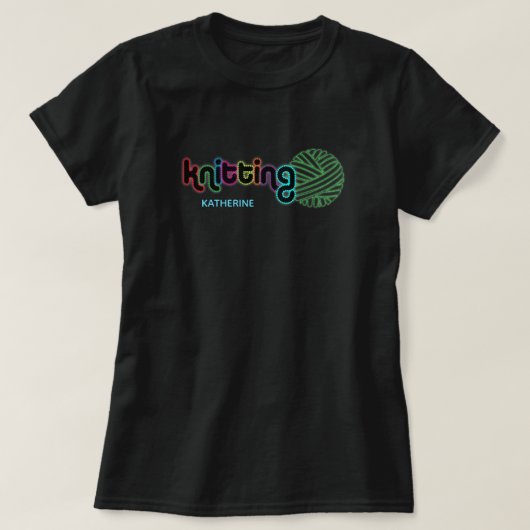 Sequin Glow Knitting T-shirt (Design voorkant)