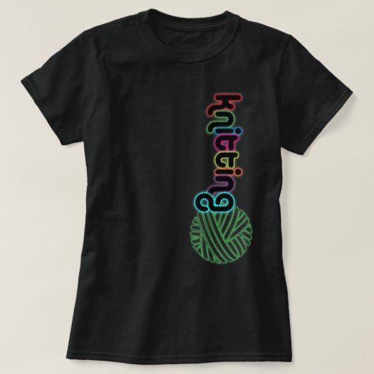 Sequin Glow Knitting T-shirt (Design voorkant)