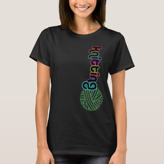 Sequin Glow Knitting T-shirt (Voorkant)