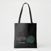 Sequin Glow Knitting Tote Bag (Voorkant)