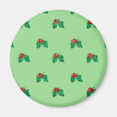 sequin kerstmis Holly Magneet (Voorkant)