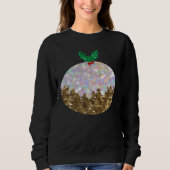 Sequin Kerstpuddings Dames sweatshirt (Voorkant)