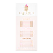 Sequin Lipstick Logo Makeup Artist Pink Reclamekaart (Voorkant)